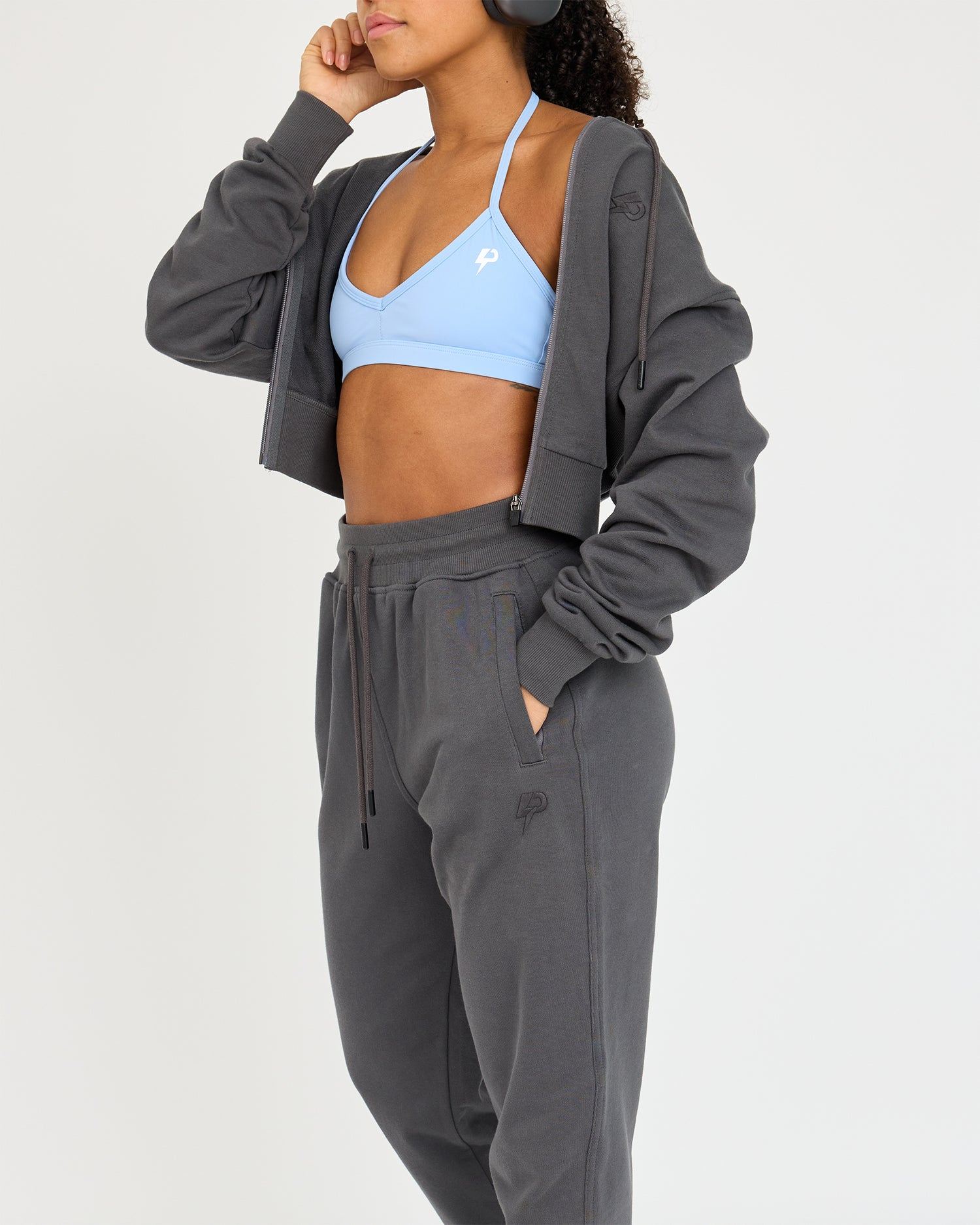 Core Klassieke Cropped Zip Hoodie