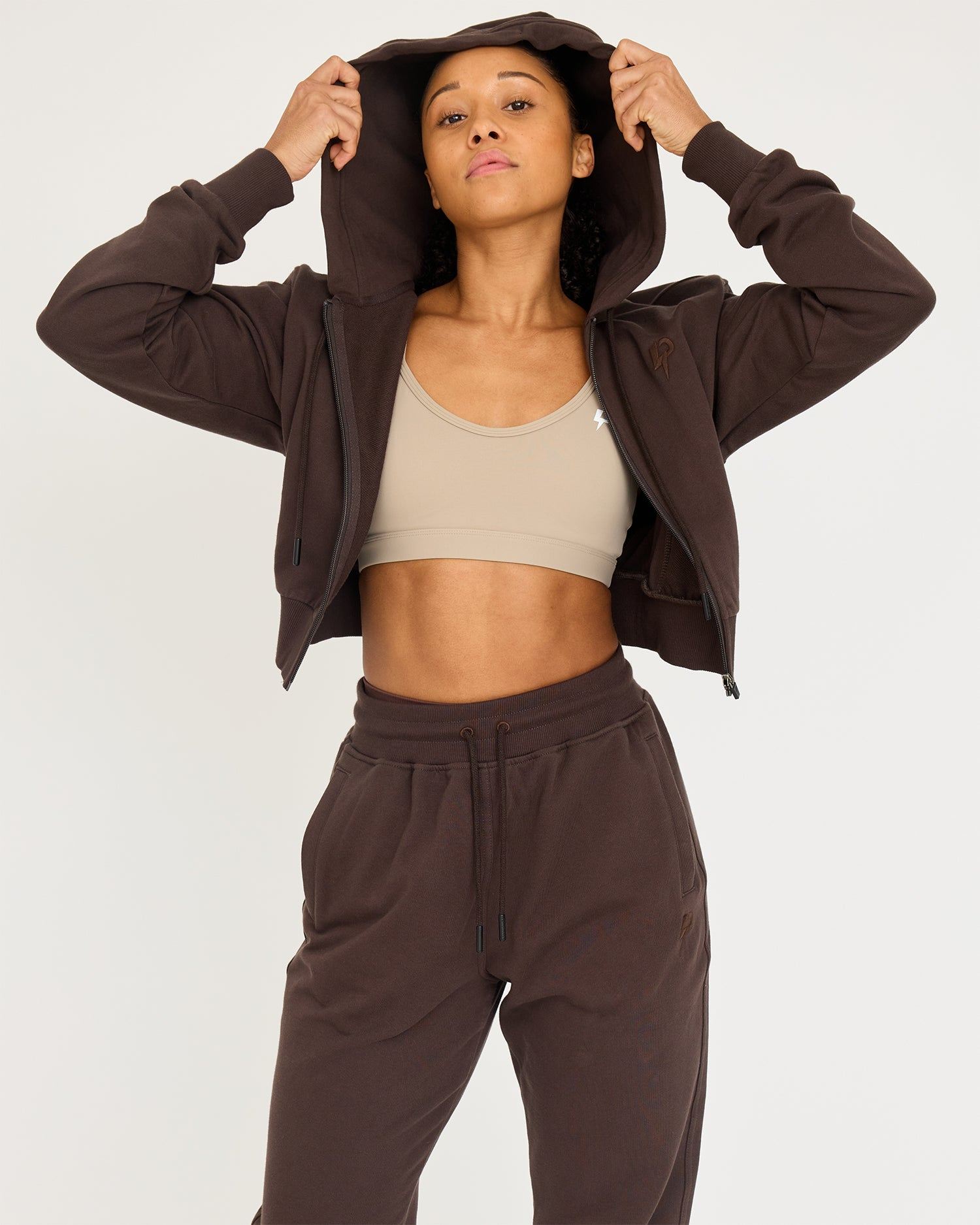 Sudadera con cremallera Core Classic Cropped