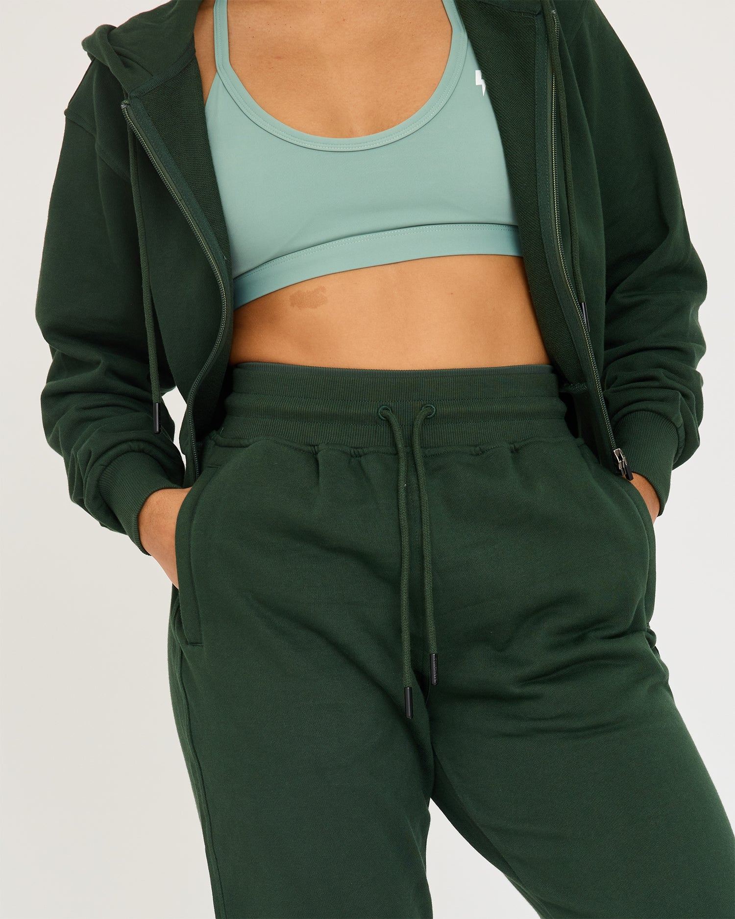 Sudadera con cremallera Core Classic Cropped